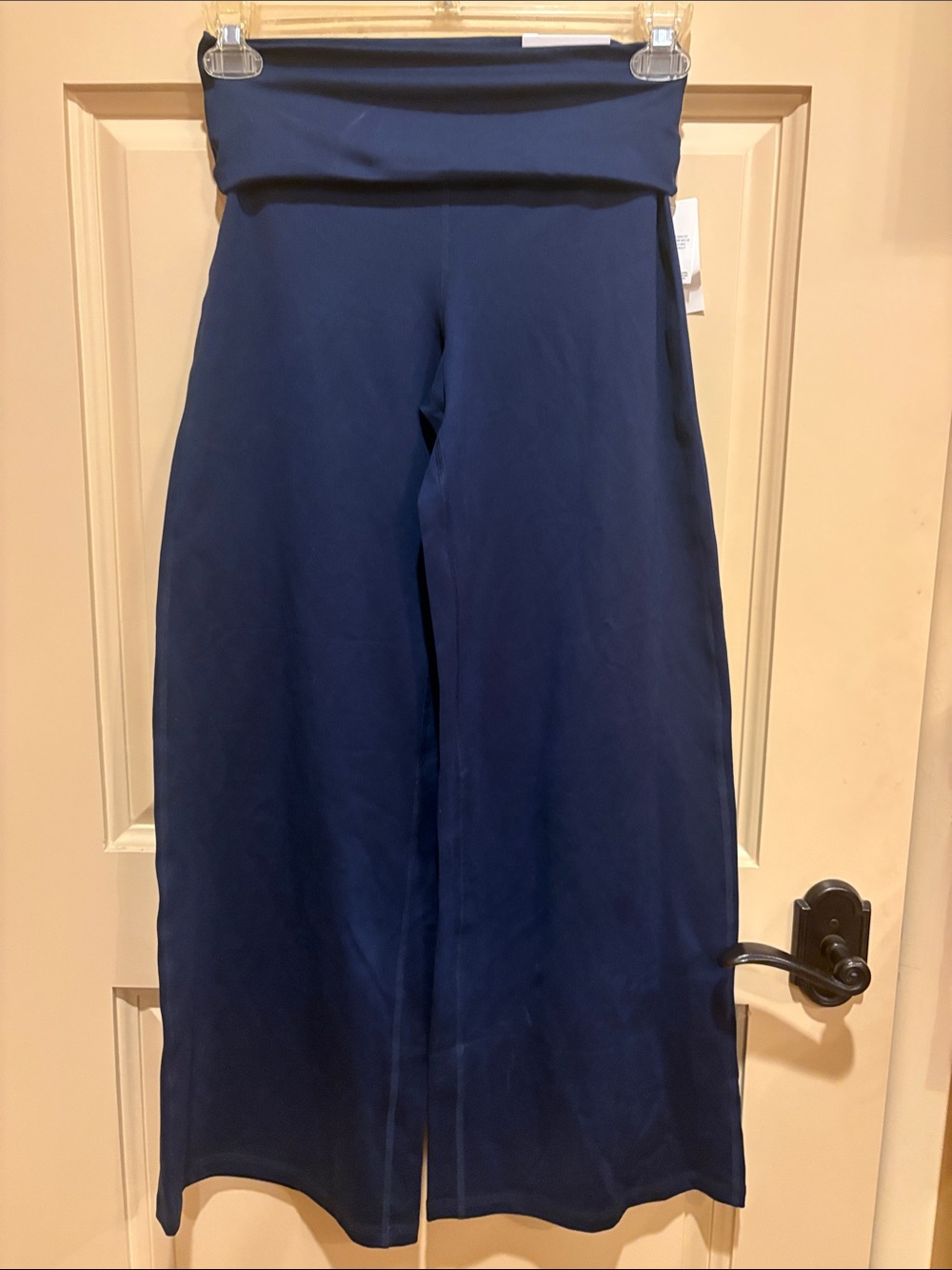 Gilly Hicks Navy Wide-Leg Fold-Over Waist Pants